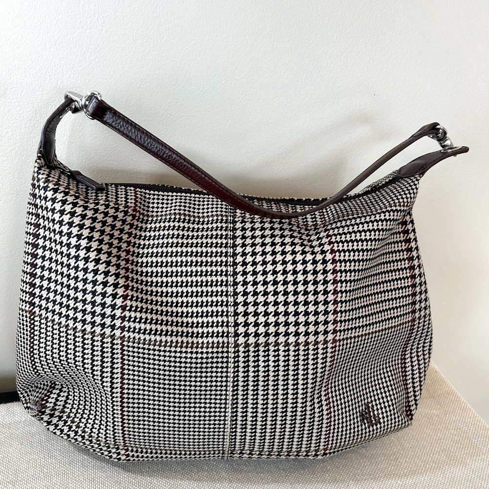 Lauren Ralph Lauren Signature Houndstooth Hobo Bag